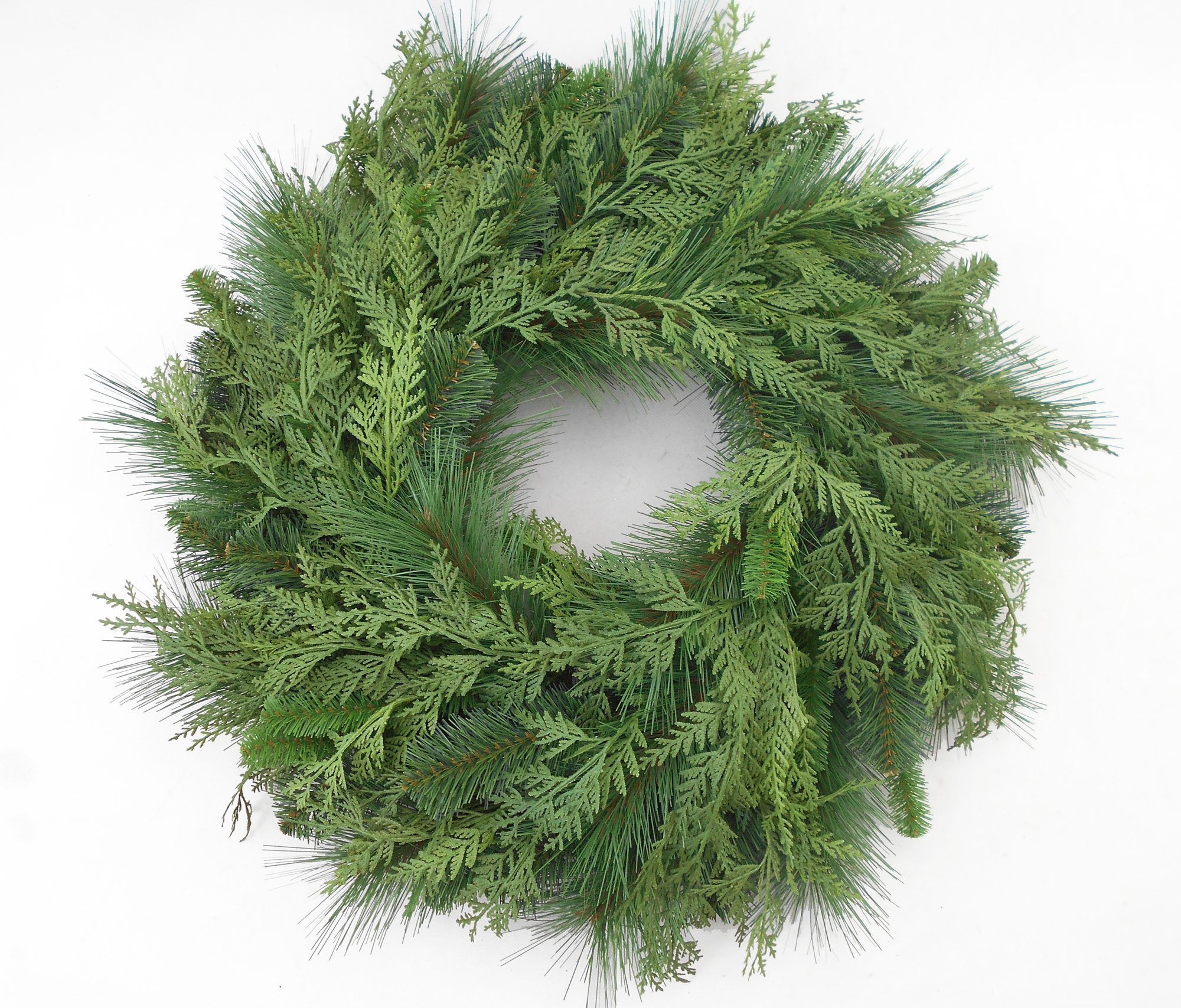 The Holiday Aisle® Harday Artificial Pine Cedar Wreath 24" with UV